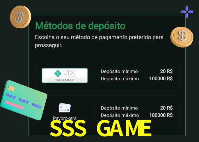O cassino SSS GAME oferece uma grande variedade de métodos de pagamento